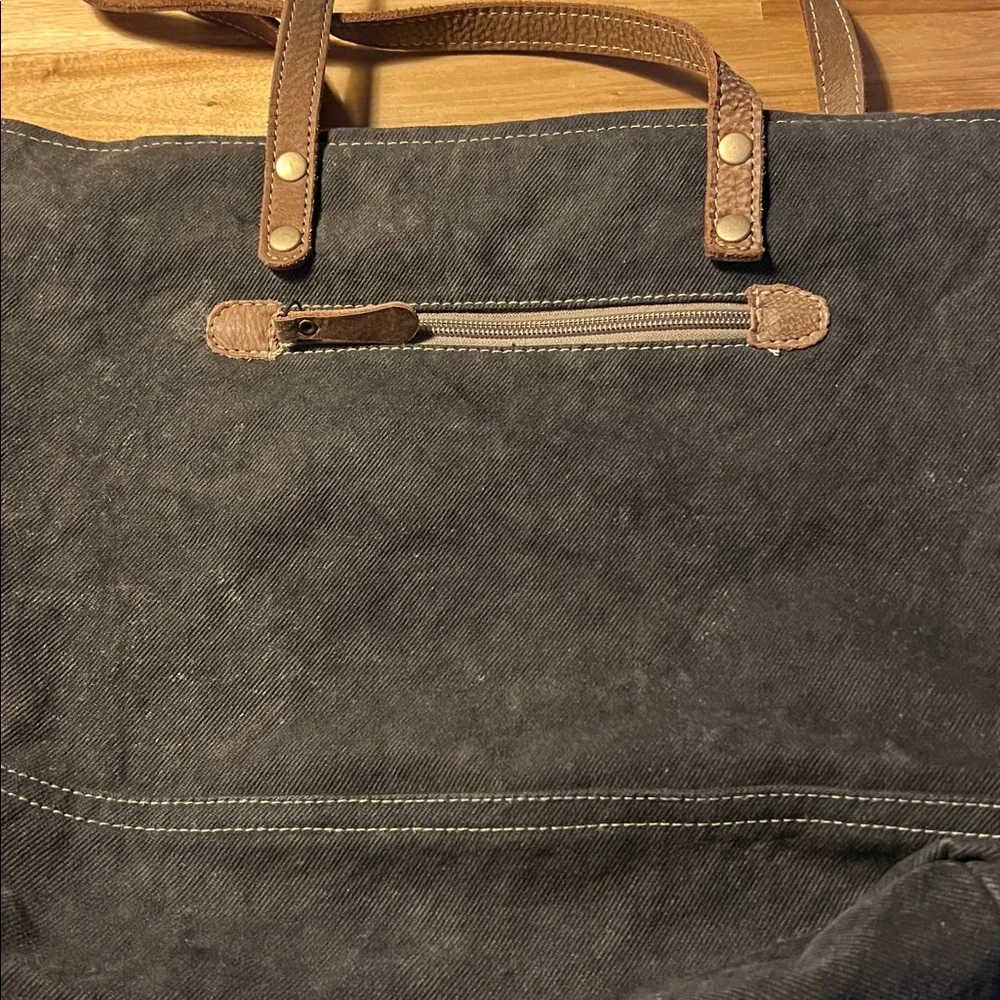 VINTAGE Myra Bag Canvas Blend Key Tote - Picture 5 of 5